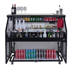 Bar mobil si pliabil din otel, statii cocktail