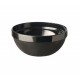 Bol din melamina neagra cu suport cromat, 23 cm Bol din melamina neagra cu suport cromat, 23 cm