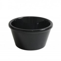 Round bowl serving sauces, melamine, black, 50 ml