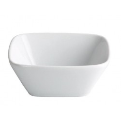 Bol salate/sosuri, patrat, portelan alb, 75 ml, 8X8X4 cm