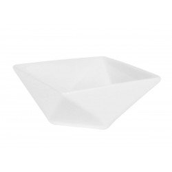 Bol salate/sosuri, portelan alb, 9x9x4 cm, ROMBO