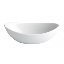 Bol sos, portelan, alb, oval, 90 ml, 12,5X7,5X4 cm