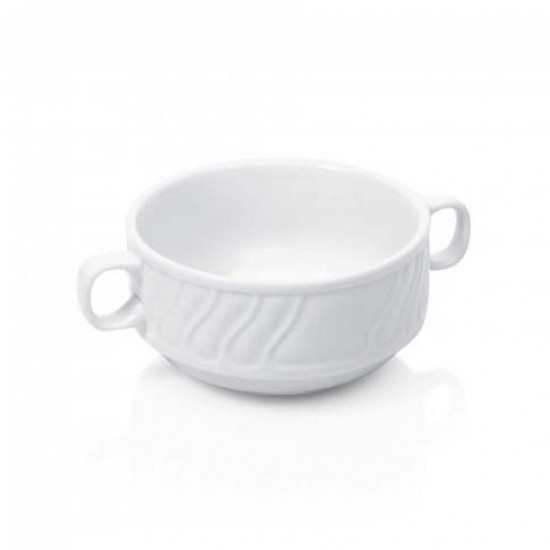 Bol supa din portelan cu manere 300 ml Bol supa din portelan cu manere 300 ml