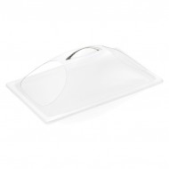Capac, display, RollTop GN 1/1, policarbonat cu deupaje laterala