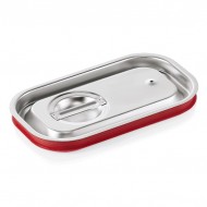 Capac inox cu garnitura silicon GN 1/4, cu supapa 