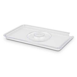 Capac transparent, GN 1/4, dreptunghiular, UNIVERSAL, cu decupaj lingurita