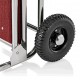 Hotel luggage trolley, copper stainless steel, 2 wheels, burgundy carpet, 61x70.5x121 cm