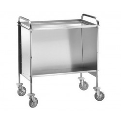 Cărucior inox, 2 rafturi, pentru 200 farfurii, 91x57xH101 cm