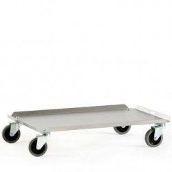 Carucior inox cutii, casete aluat pizza 60x40 cm