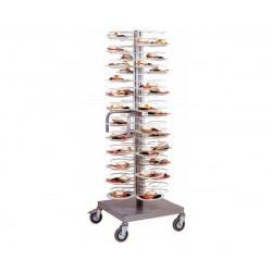 Carucior pentru 96 farfurii Ø18-23cm, 60x60x175 cm
