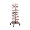 Cărucior pentru 96 farfurii Ø25-31 cm, 70x70x175 cm  