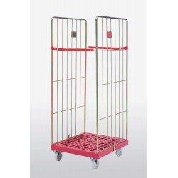 Carucior pliabil platforma plastic pentru transport, depozitare marfa, 500 kg, 71.5x81.5x182.5 cm