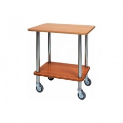Carucior servire inox cu 2 polite - Nuc