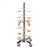 Cărucior, suport rotativ pentru 48 farfurii Ø18-24 cm