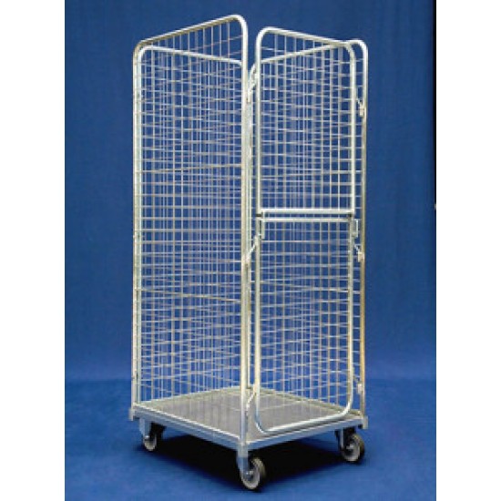 Cărucior transport rufe, marfa, pliabil 4 rame 71x80x180 cm Cărucior transport rufe, marfa, pliabil 4 rame 71x80x180 cm