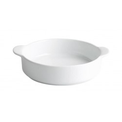 Caserola portelan, cu manere, servire supa, 13X11X3,5 cm