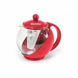 Ceainic 750 ml din sticla cu infuzor ceai - culoare rosie