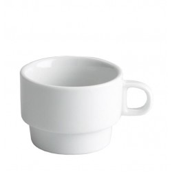 Ceasca servire ceai,cafea portelan alb, 75 ml