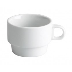 Ceasca servire supa, portelan alb, 225 ml
