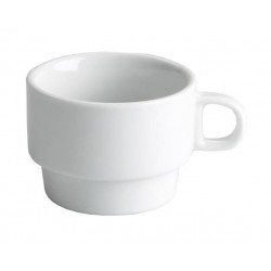 Ceasca servire supa, portelan alb, 250 ml