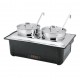 Chafing dish cu 2 cuve pentru supe, ciorbe, electric, 2 x 4 litri Chafing dish cu 2 cuve pentru supe, ciorbe, electric, 2 x 4 litri
