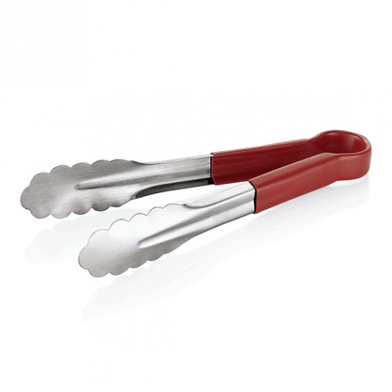 Clește inox bucătărie, roșu, PVC, 30 cm Clește inox bucătărie, roșu, PVC, 30 cm
