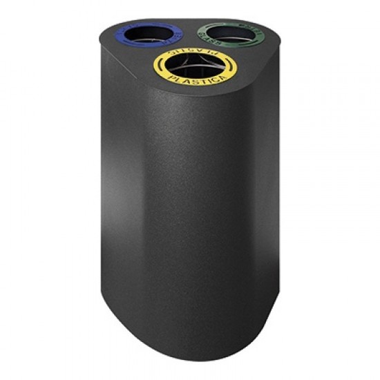 Coș metalic de reciclare selectiva 48x48xH71 cm Coș metalic de reciclare selectiva 48x48xH71 cm