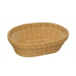 Cos oval paine crem 26x18xH7.5 cm