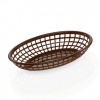Coș oval, servire cartofi wedges, prăjiți, pâine, maro, 23.5x14.5x4.5 cm
