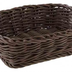 Basket, rectangular, polypropylene, mocha, 17x11xH9 cm           