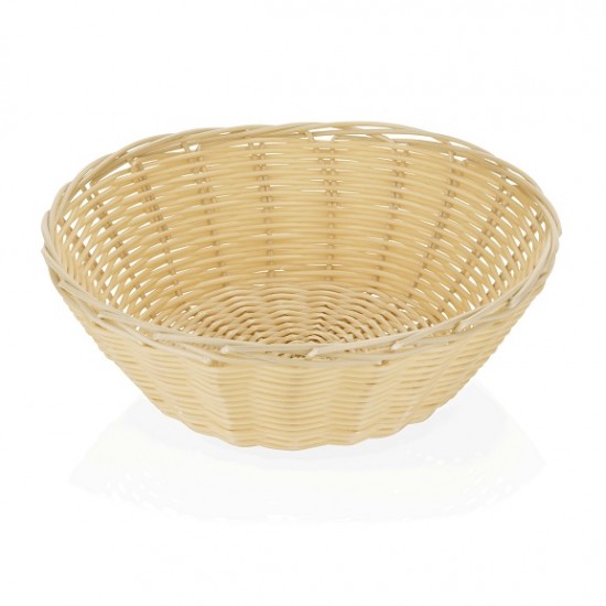Coș rotund pâine, imitatie ratan, polipropilena, 230x80 mm Coș rotund pâine, imitatie ratan, polipropilena, 230x80 mm