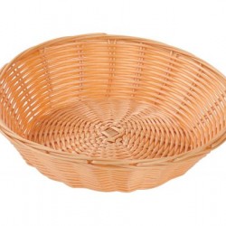Coș rotund pâine, fructe, imitatie ratan, polipropilena, 240x50 mm