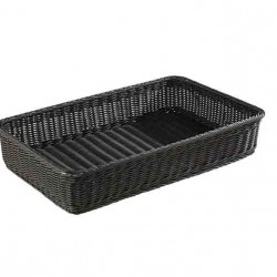 Basket, polypropylene, black, GN 1/1, 53x32,5xH10 cm        