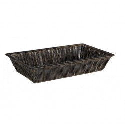 Coș polipropilenă, negru/maro, GN 1/1, 53x32,5xH10 cm, SUPERSTRONG
