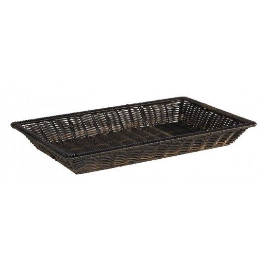 Basket Polypropylene, back / brown, GN 1/1, 53x32,5xH6,5 cm, SUPERSTRONG