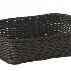 Basket, rectangular, polypropylene, black, 31x21xH9 cm           