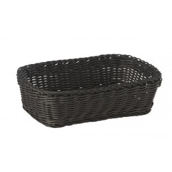 Coș prezentare, servire bufet, dreptunghiular, polipropilenă, negru, 31x21xH9 cm