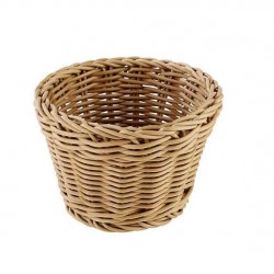 Basket, round, polypropylene, brown, Ø 13x10 cm             