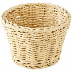 Basket, round, polypropylene, beige, Ø 13x10 cm             