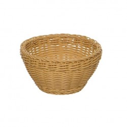 Basket, round, polypropylene, beige, Ø 16x8 cm              