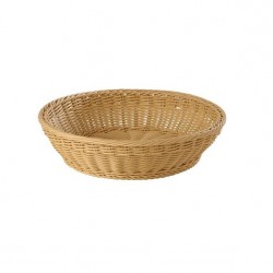 Basket, round, Polypropylene, beige, Ø 37x9 cm              