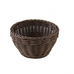 Basket, round, polypropylene, mocha, Ø 16x8 cm              