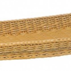 Basket, rectangular, polypropylene, beige, 40x30xH10 cm          