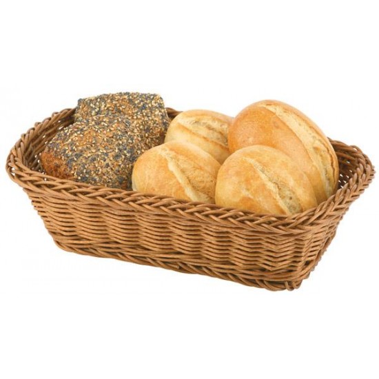 Basket poly rattan, 31,5x22cm, hight 8,5 cm, polypropylene rattan Basket poly rattan, 31,5x22cm, hight 8,5 cm, polypropylene rattan