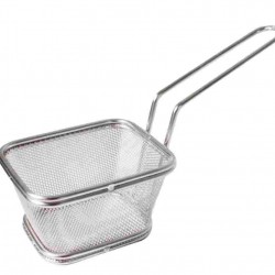 Coș inox, servire cartofi prăjiţi, 10,5x9x6cm 
