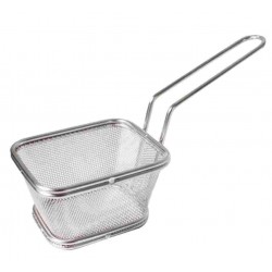Coș inox, servire cartofi prăjiţi, 10,5x9x6cm 