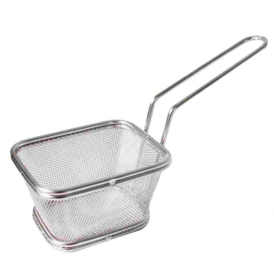 Coș inox, servire cartofi prăjiţi, 10,5x9x6cm Coș inox, servire cartofi prăjiţi, 10,5x9x6cm