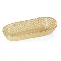 Coș servire fructe, pâine, imitație ratan, polipropilenă, 37,5x16x8 cm