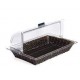Cos servire paine, fructe, bufet, negru/maro, 56,5x36.5x10 cm Cos servire paine, fructe, bufet, negru/maro, 56,5x36.5x10 cm