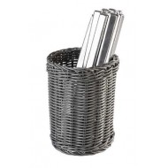 Cos/Suport tacamuri poliratan bufet 12XH15 cm - Gri